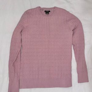 Eddie Bauer Small Baby Fusty Pink Knit Round Neck Crew Knitted Sweater